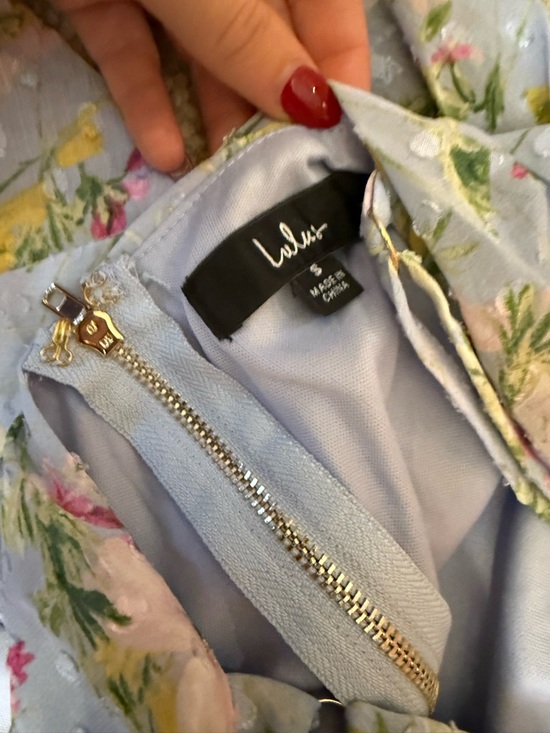 Lulus Easily Beloved Light Blue Floral Ruffled Asymmetrical Top & Maxi Skirt - Picture 7 of 13